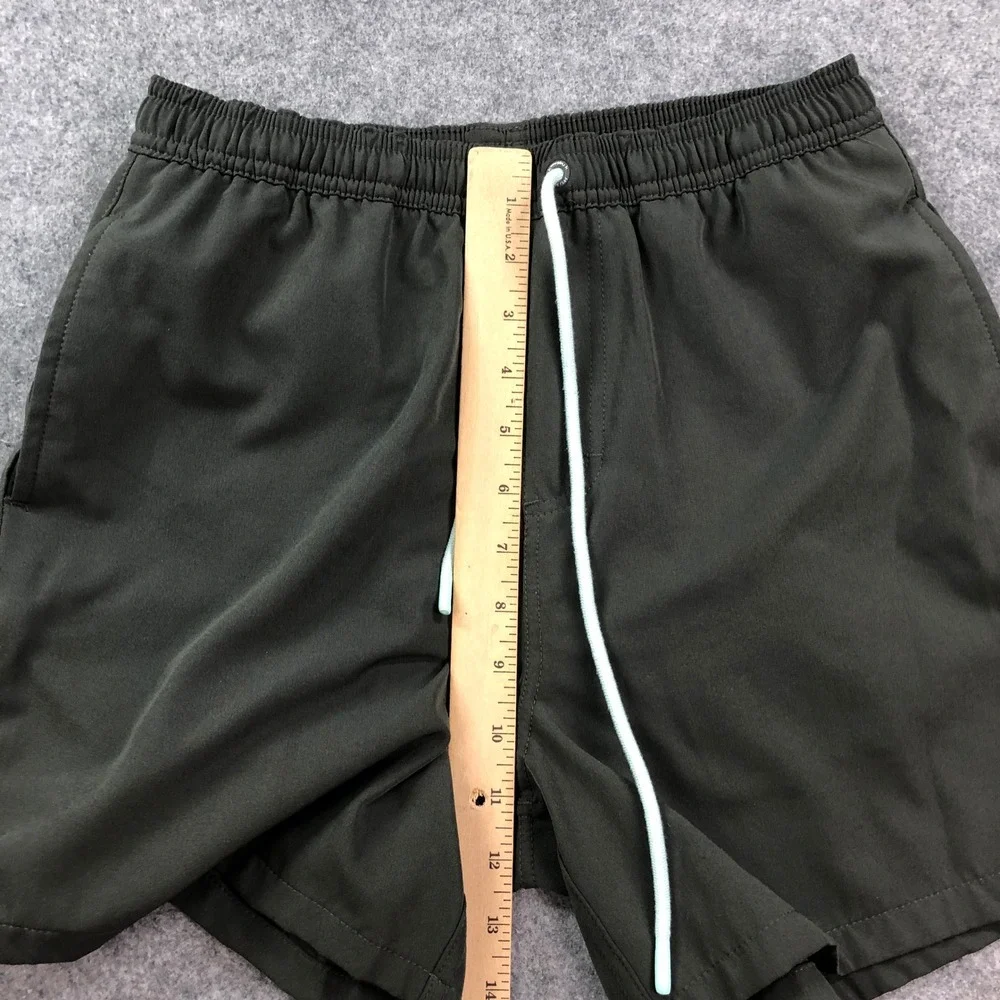 Huk Mens Volley Swim Shorts S Gray Stretch Cargo Pocket Drawstring 5
